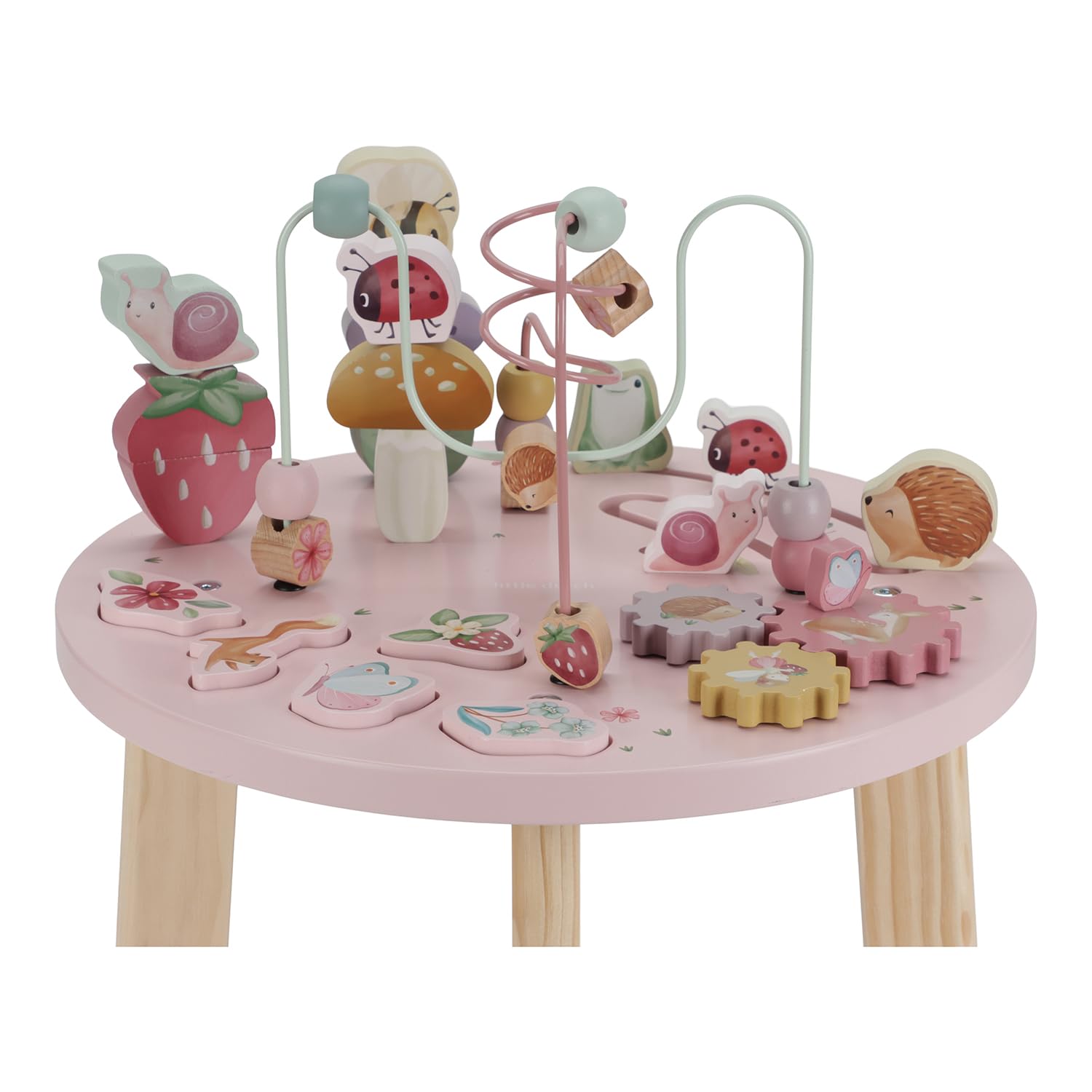 Little Dutch 7341 Fairy Garden - Mesa de actividades de madera, color rosa