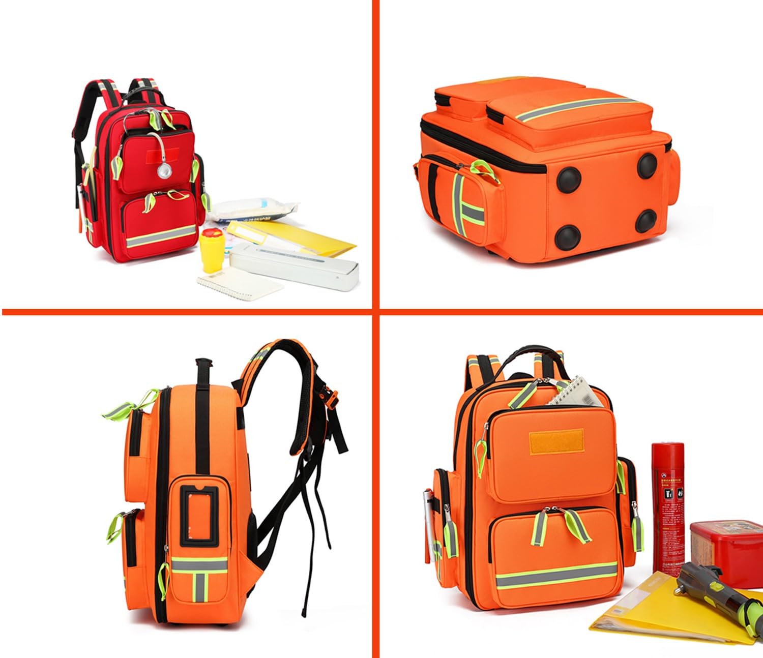 Mochila Emergencias Sanitarias,Mochila Enfermera,Botiquin Coche,Casa,Viaje,Bolsa De Primeros Auxilios Profesional con Múltiples Bolsillos para Suministros Médicos(Solo Incluye La Bolsa) B