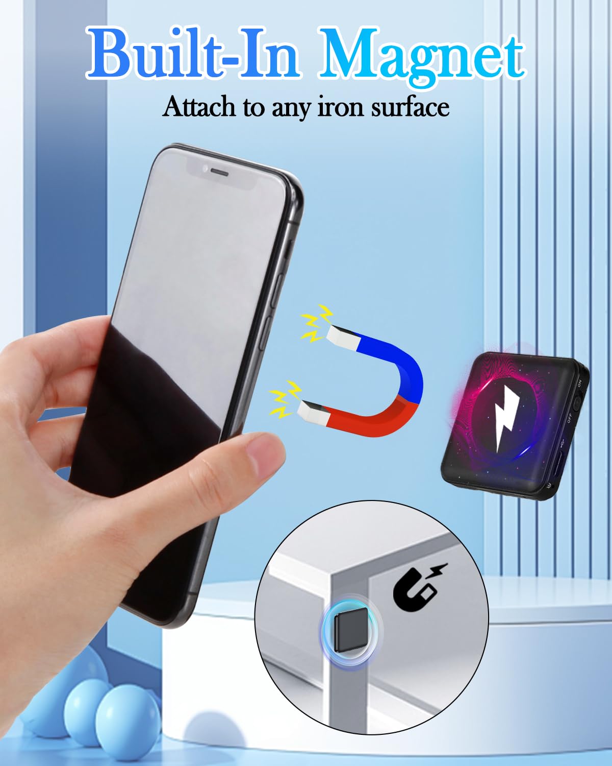 Magnetischer Mini Diktiergerät, 64 GB Aufnahmegerät mit Spracherkennung 160 Stunden Aufnahme, 1536kpbs Voice Recorder mit Rauschunterdrückung für Vorträge, Meetings, Interviews, Klasse (64GB)