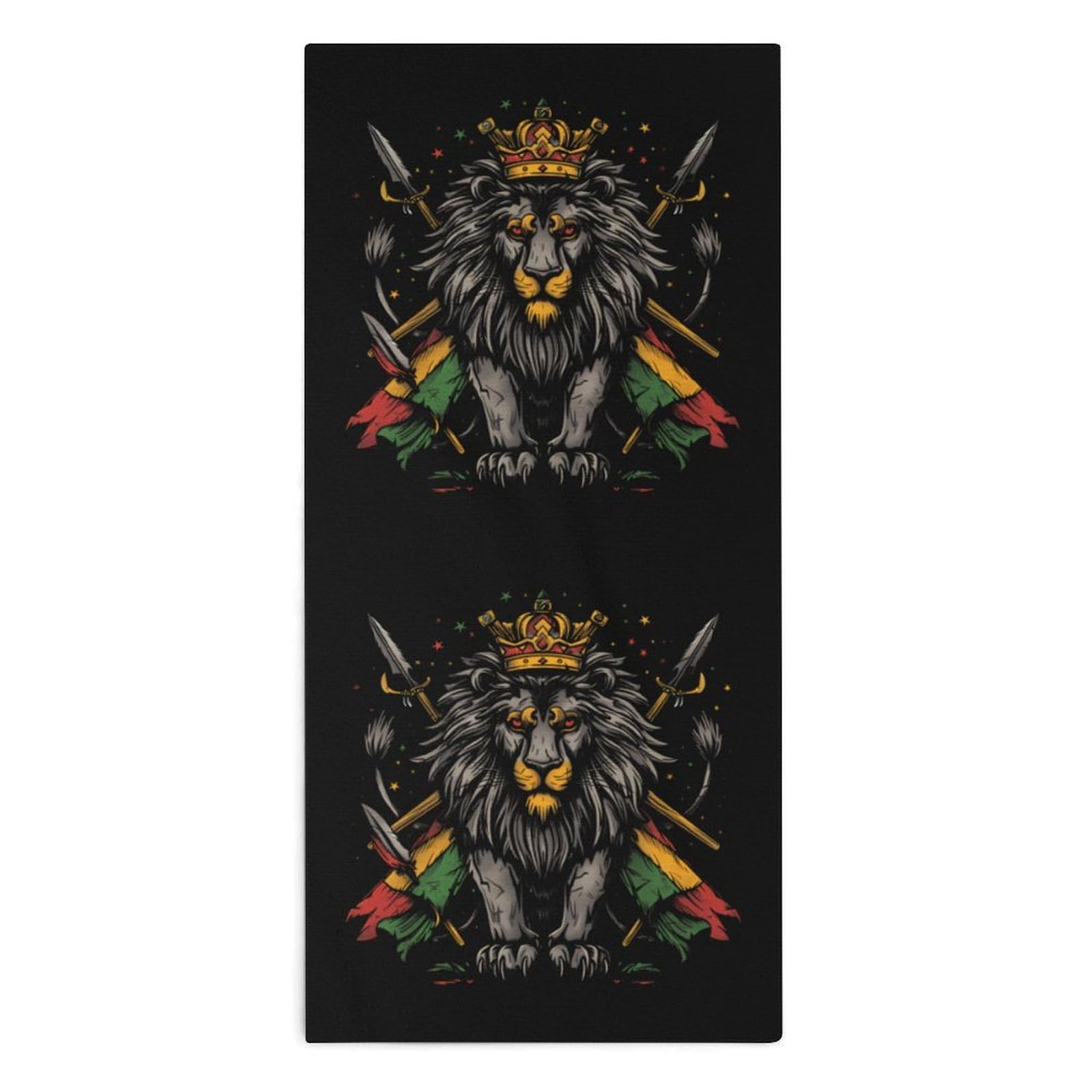 TXFBTRFSA Lion Flag Reggae Rastafarian Rasta Hand Towels for Adult Face Towel Bath Beach Swim Accessories