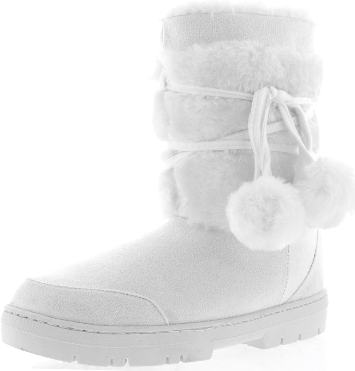Holly Womens Pom Pom Waterproof Winter Snow Boots