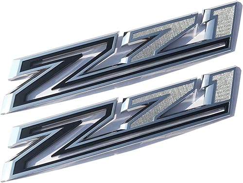 2 calcomanías de tamaño grande de 11.6 pulgadas Z71 emblemas 3D para guardabarros laterales del pasajero, compatibles con Silverado 1500 2500 3500