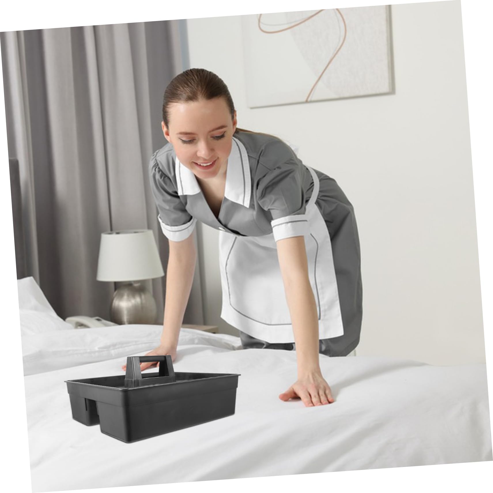 Alipis Cesta De Limpieza Para Hotel Organizador De Herramientas De Plástico Con Asa Para Almacenamiento De Productos De Limpieza Cocina o Baño