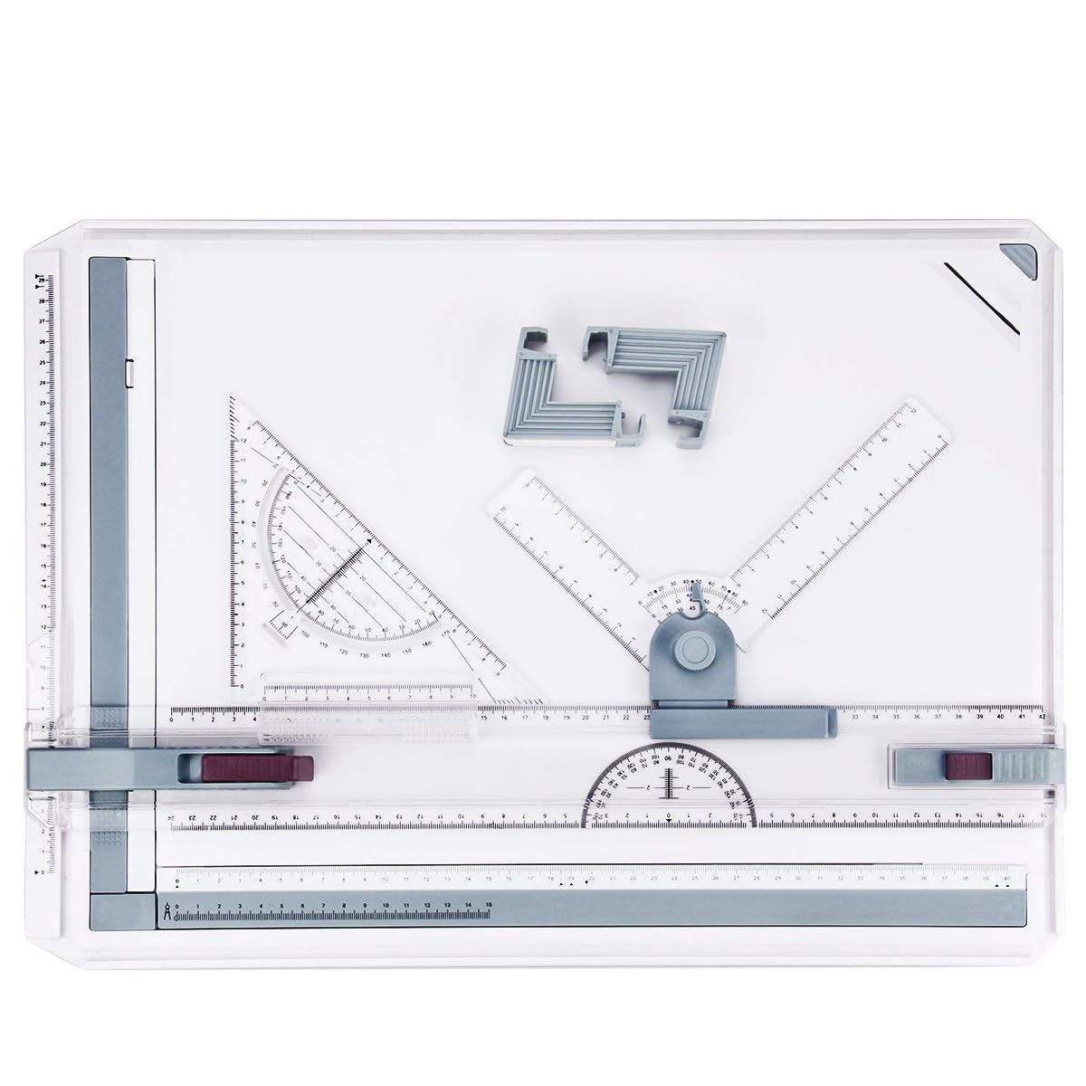 Sponsored Ad – A3 Drawing Board, 51*36.5 cm Adjustable Angle System Drawing Board, Drawing Board Set with Protractor, Paper Locator, Sliding Ruler, Anti Slip Support Leg, System Angle Parallel Motion Drawing Board