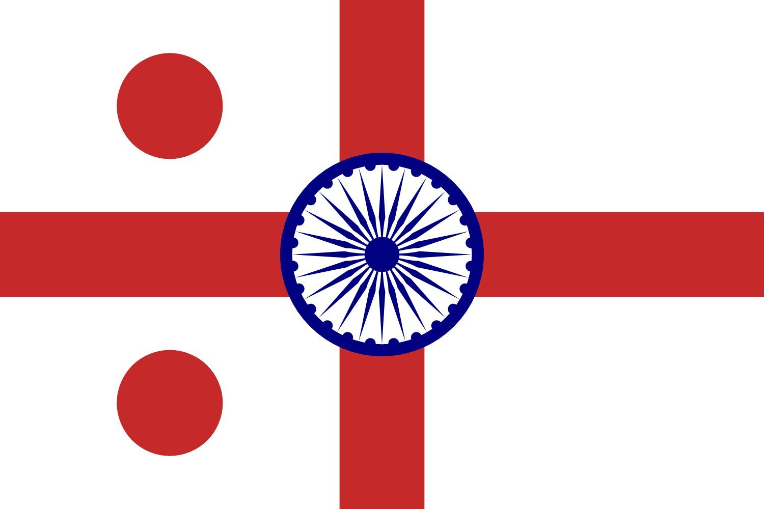 Drapeau Indian Navy Rear Admiral grade militaire pavillon naval grande taille