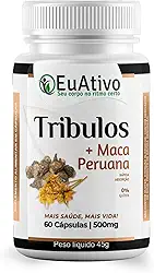 Maca Peruana e TriboTerra 500mg 60 Cápsulas EuAtivo