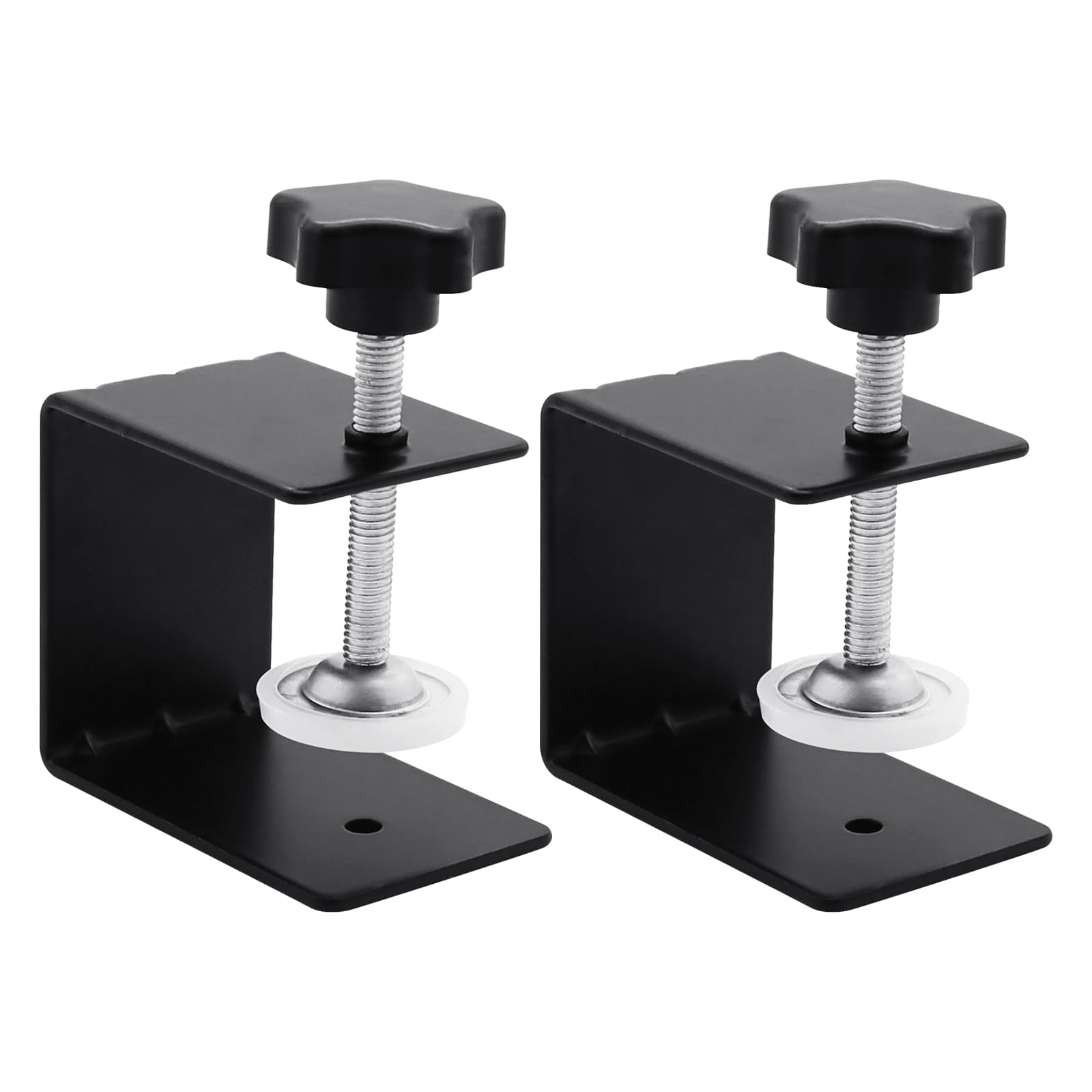 Aleker 2 Pcs C Clamps, Heavy Duty Metal C Clamp, Stainless Steel Drawer Desk Clamp, Universal Small Clamps for Woodworking Welding Mounting Fixed Repair