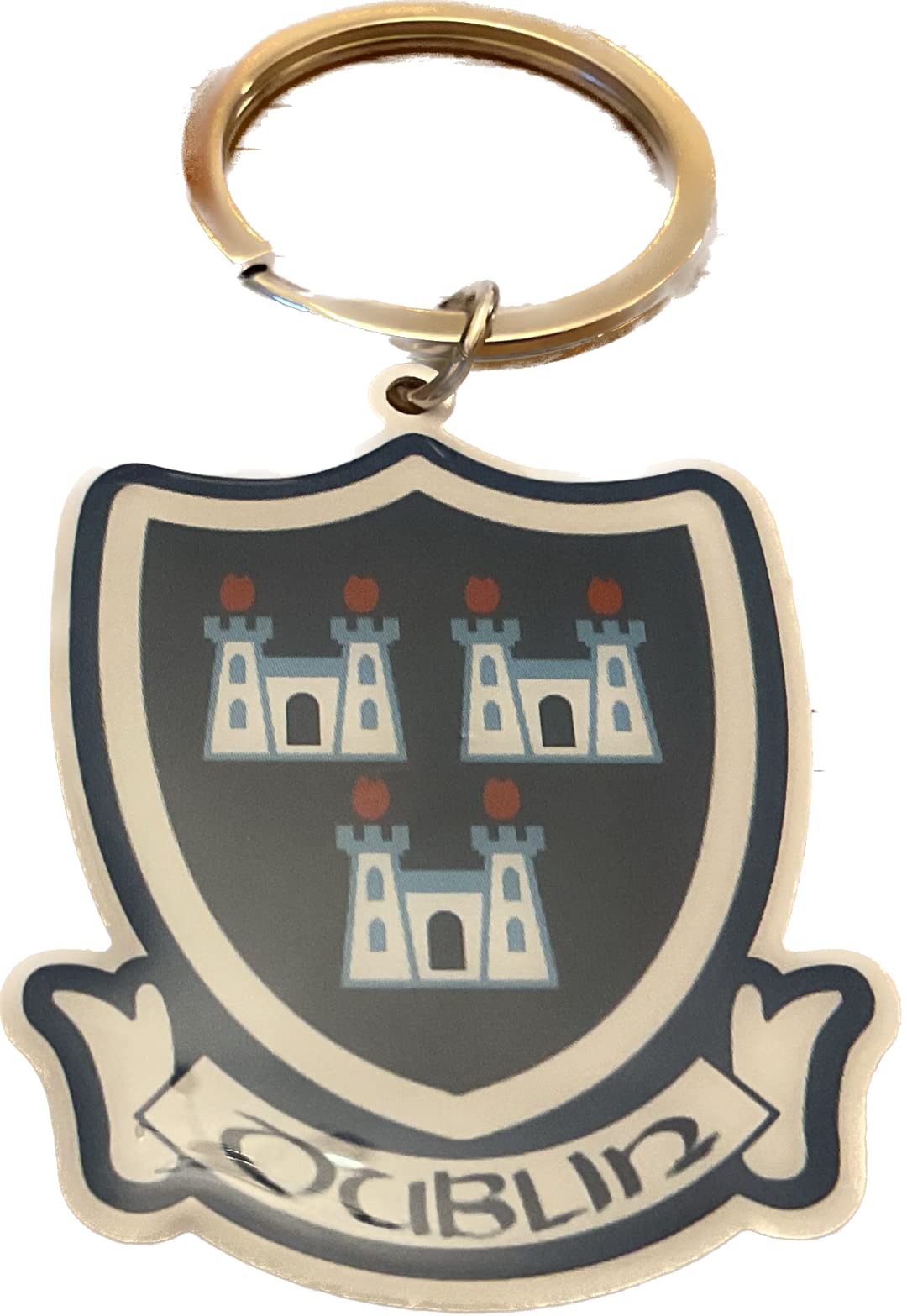 GAA Official ALL IRELAND County DUBLIN crest ultra thin metal keyring