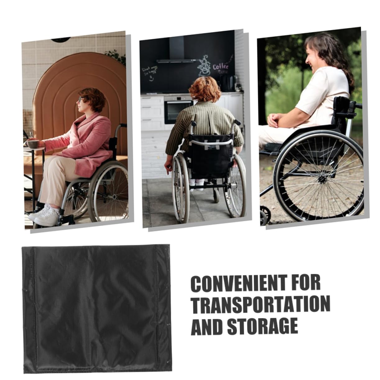 Gatuida Recambios Silla Ruedas Cojín para Sillas de Ruedas Transpirable y Antideslizante de Tela Oxford Negro, Pack de 2 Piezas para Reemplazo Cómodo y Duradero