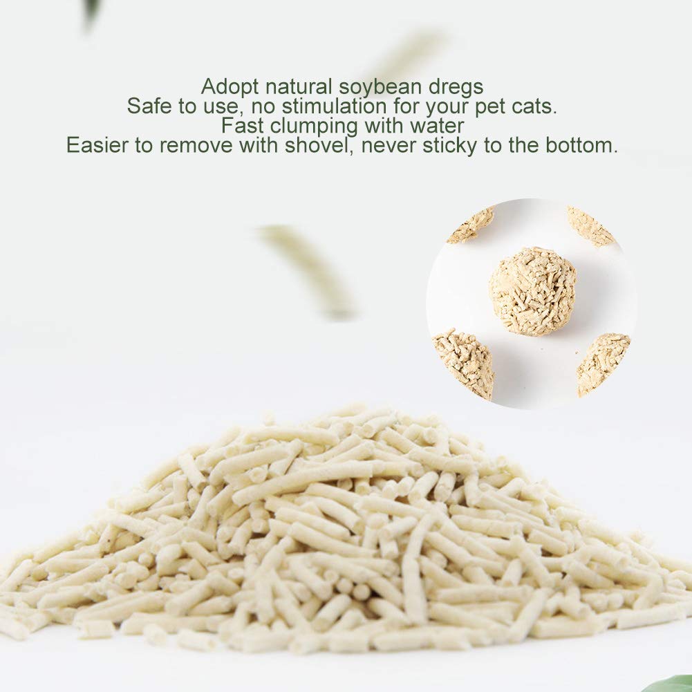 Arena para gatos degradable nativa, aroma a leche de aglutinación rápida, a base de heces de soja, fácil de recoger y enjuagar, control de olores de larga duración, suministros para