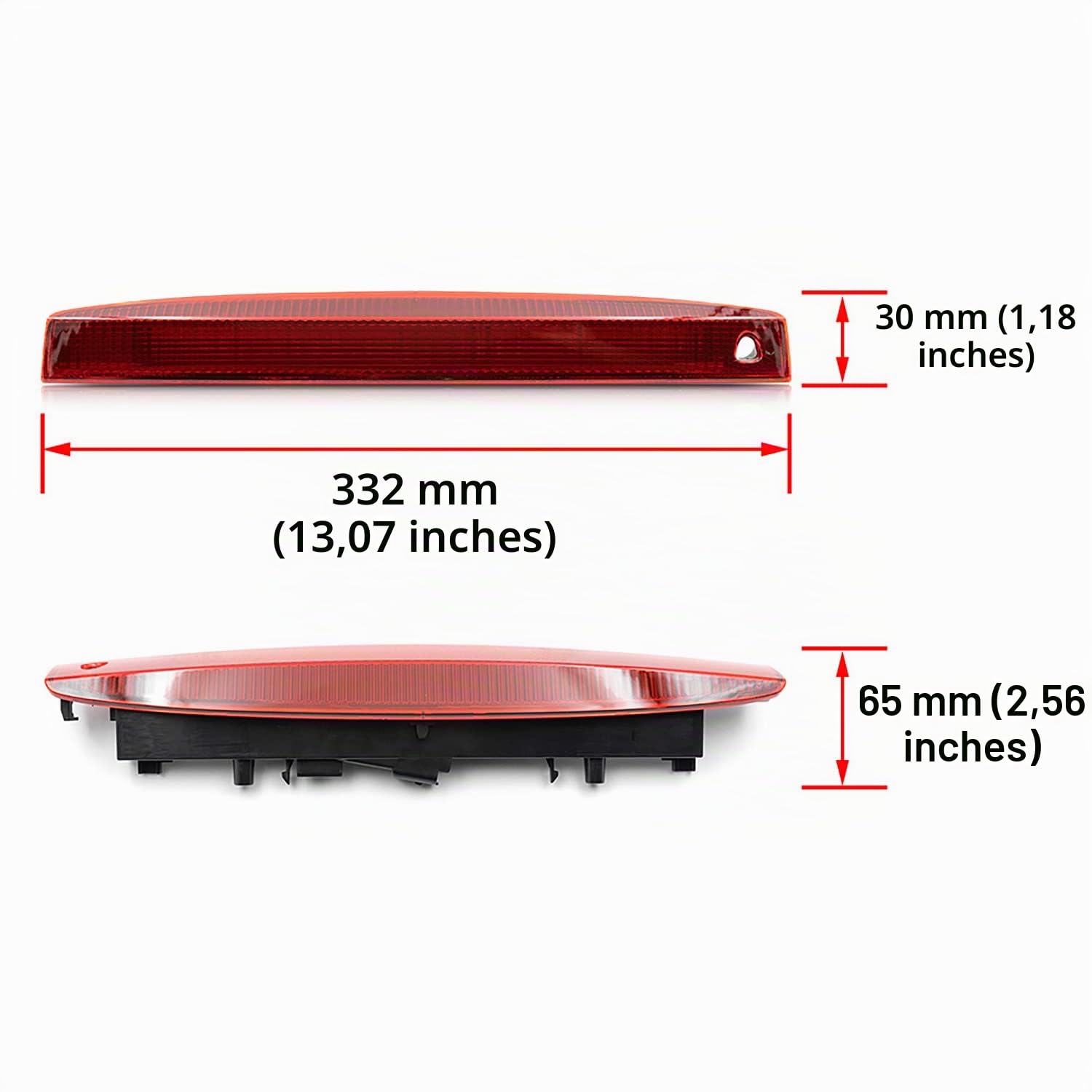 1 troisième feu stop arrière à LED rouge CHMSL pour MK2 Renault Megane II Estate 2003 2004 2005 2006 2007 2008 2009
