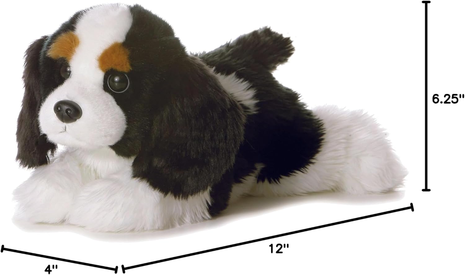 Aurora® Adorable Flopsie™ Charles™ Stuffed Animal - Playful Ease - Timeless Companions - Black 12 Inches