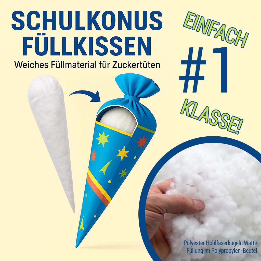 Lotvic Schultüte Kissenfüllung 70cm - Stoff-Innenkissen Für Zuckertüten