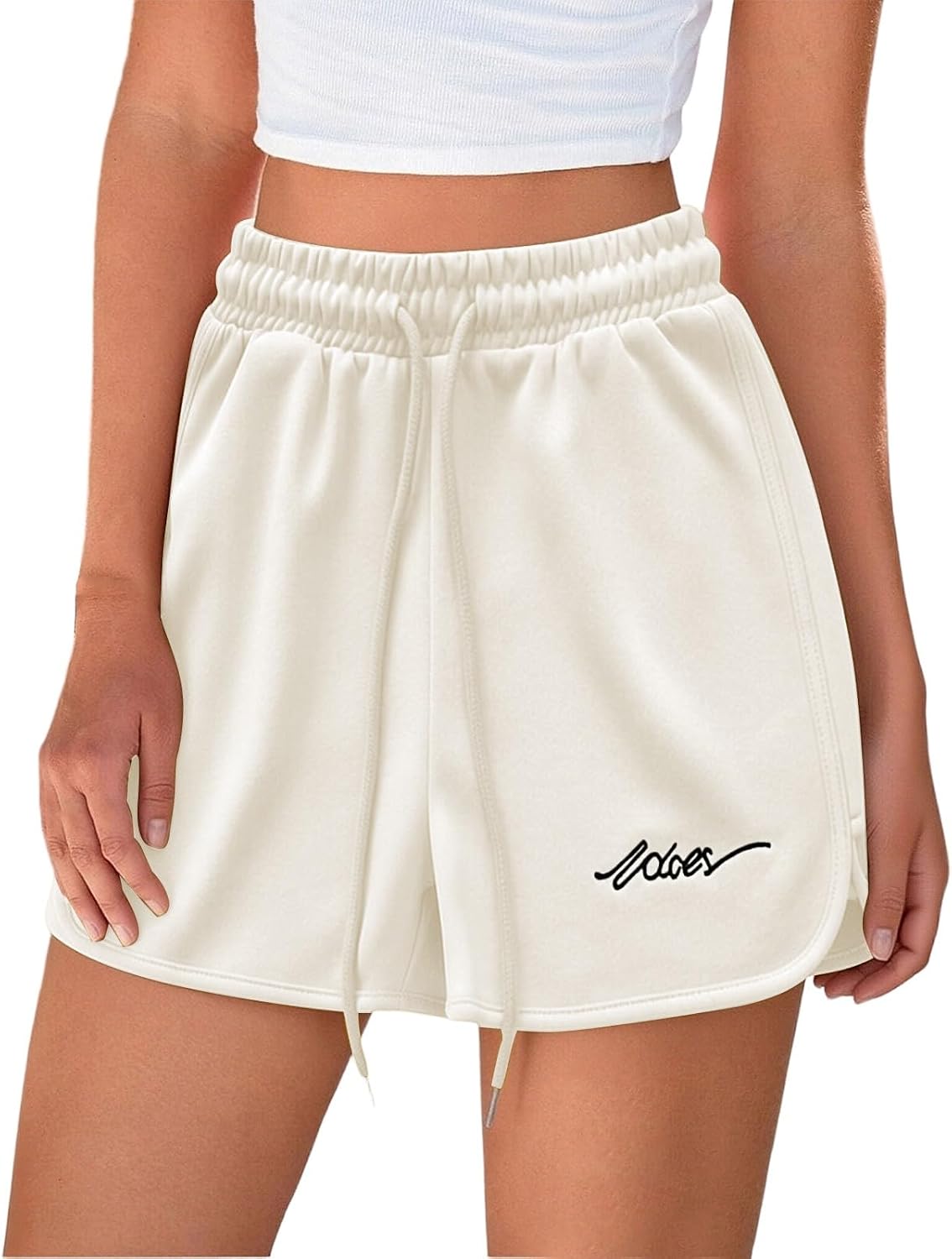 Shorts for Women Workout Casual Elastic High Waisted Comfy Lightweight Summer Shorts Drawstring Loose Fit Clothing