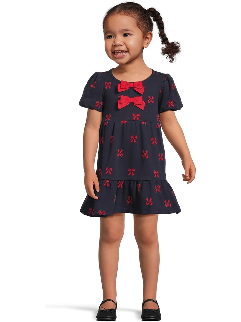 Navy Janie and Jack Bow Print Dress (Infant)