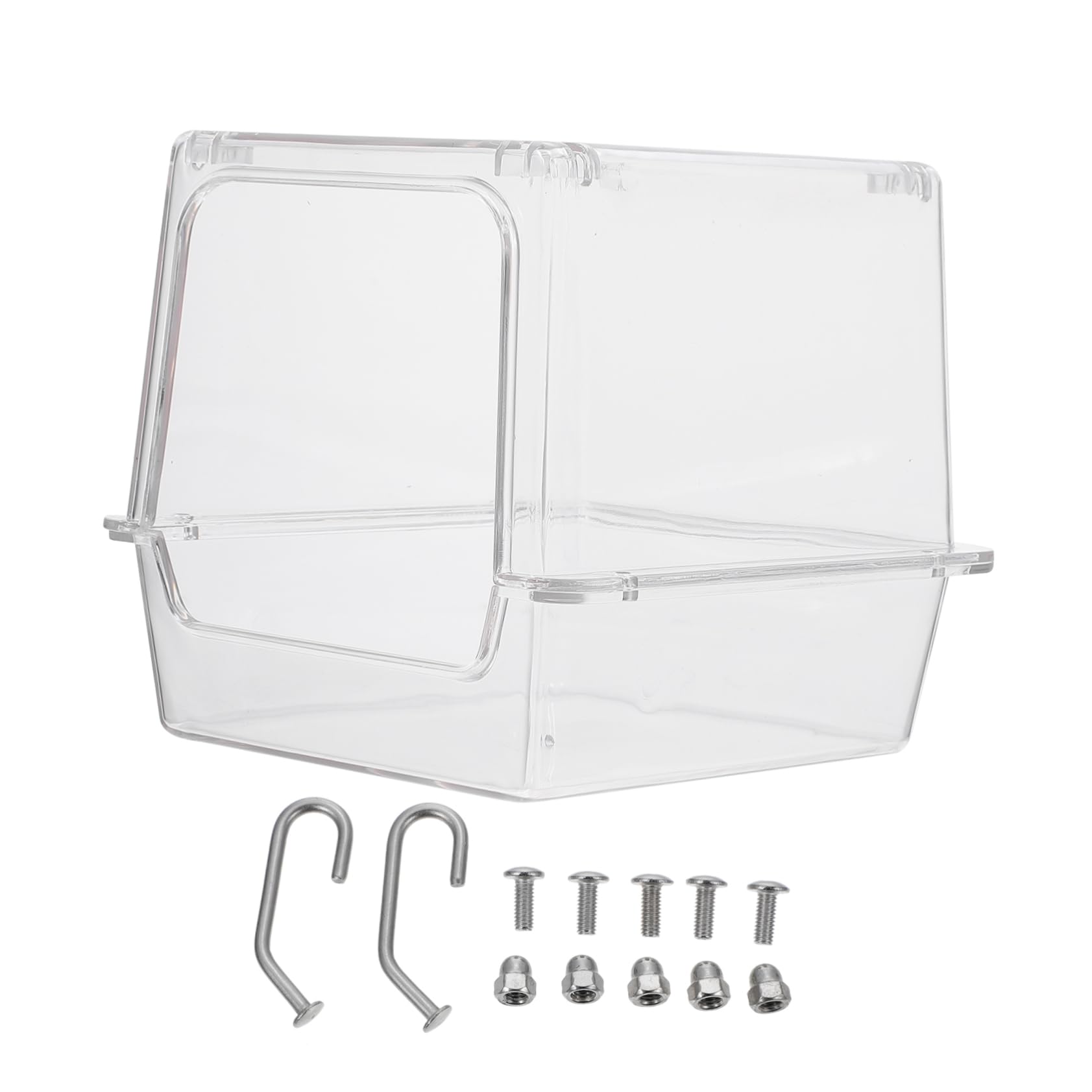 Yardwe Baignoire pour Oiseaux Suspendue en Acrylique pour Cage, Lavage
