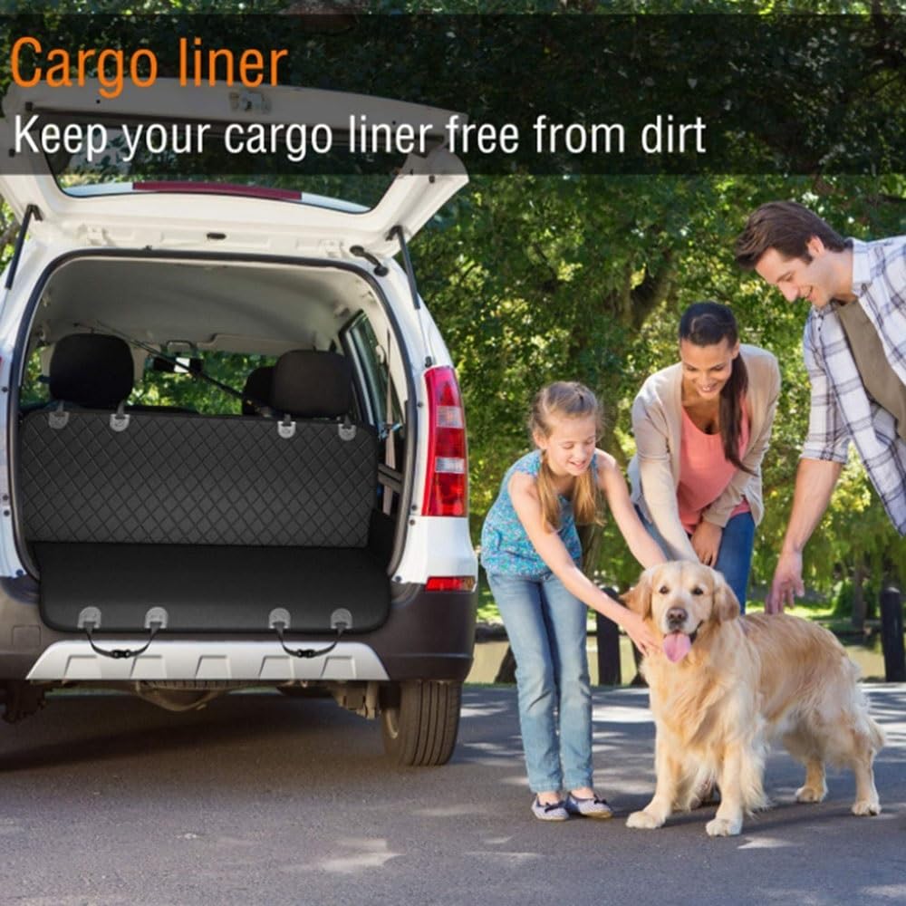 Funda Asiento Coche Perro Funda de asiento de coche para perro, hamaca para perro, manta para coche, funda para la parte trasera, Protector de coche para perro, 147x137cm Cubre Asientos Coche Perro