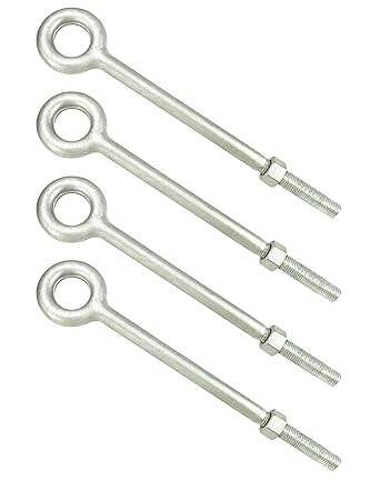 QWORK Eye Bolt with Nuts, 3/4'' x 12