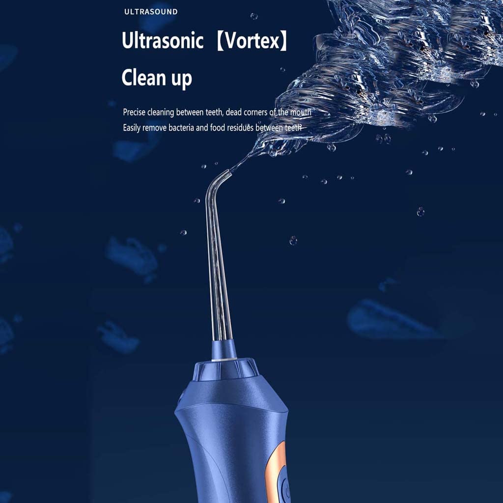 TJH Idropulsore, Denti puliti, irrigatore Orale Dentale Professionale Senza Fili - Serbatoio d'Acqua da 300 ml, Ricaricabile, velocità Continua Impermeabile Ipx7 per Denti, apparecchi ortodontici