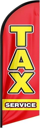 Bandera de Swooper de publicidad de servicio de impuestos, bandera de plumas de servicio de impuestos, letrero de publicidad de plumas para negocios