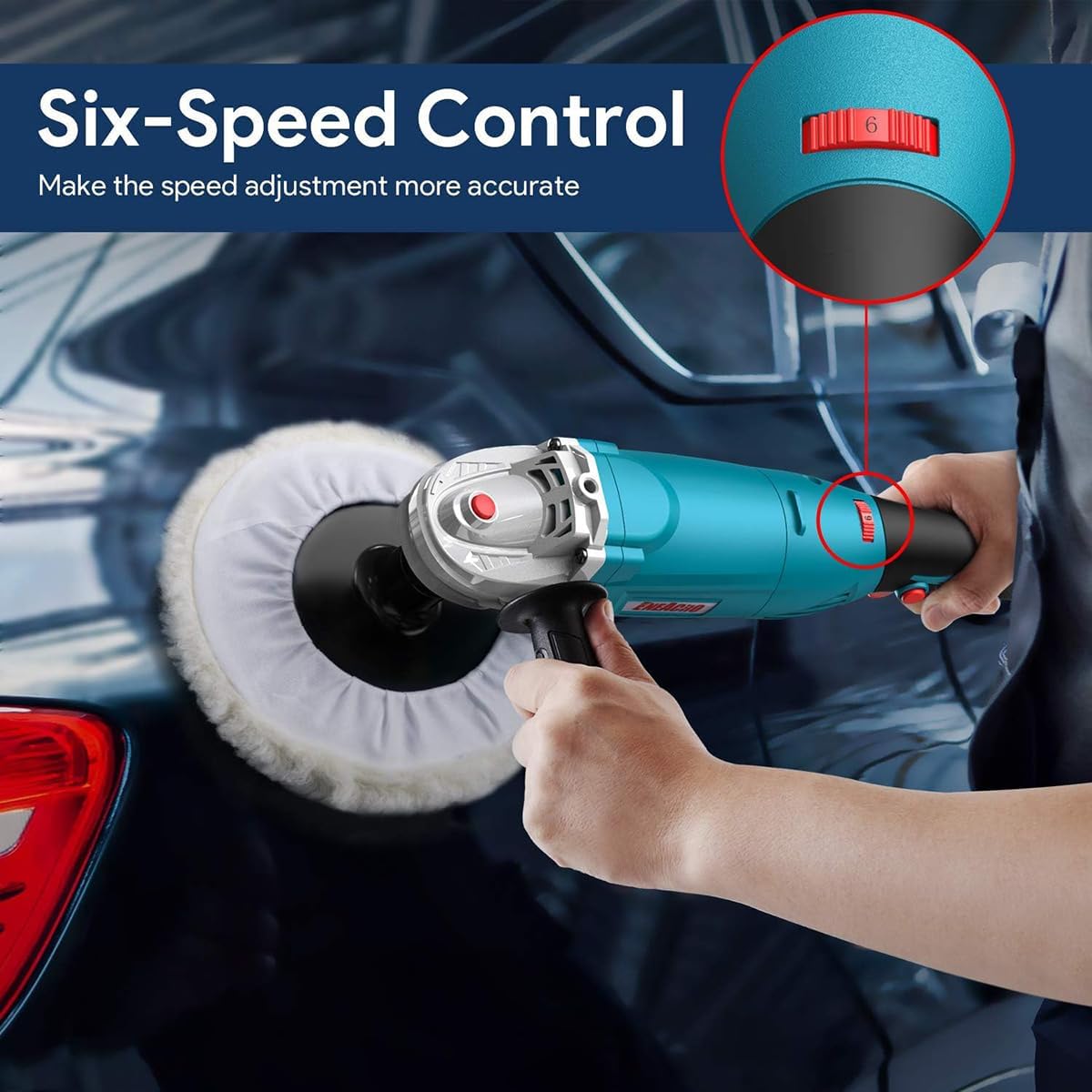 Six-speed control dial on ENEACRO Polisher