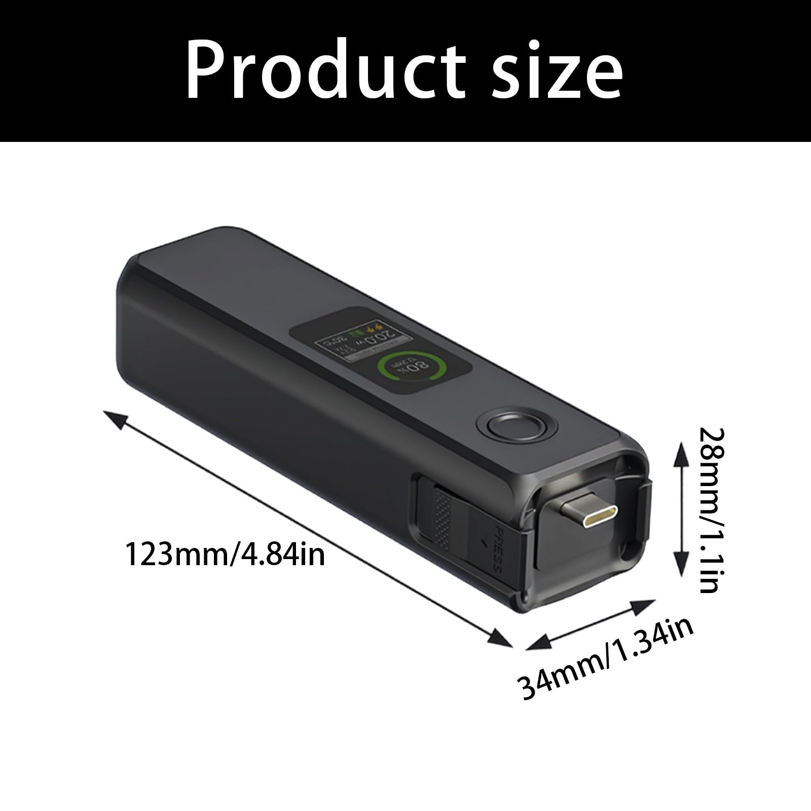 Poignée d'alimentation pour appareil photo Pocket 3 avec batterie étendue