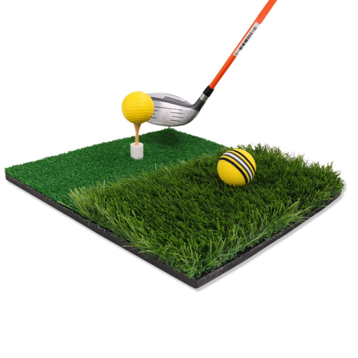 ibasenice 1 Set Golfing Practice Mat Training Equipment with Dual Turf Design for Swing Practice Durable Grass Material for Beginners and Advanced Golfers