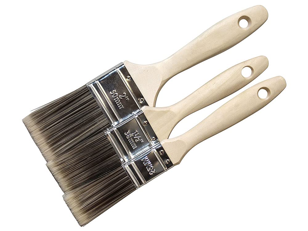 Faithfull Tradesman 3Pc Paint Brush Set - 1in, 1.5in, 2in