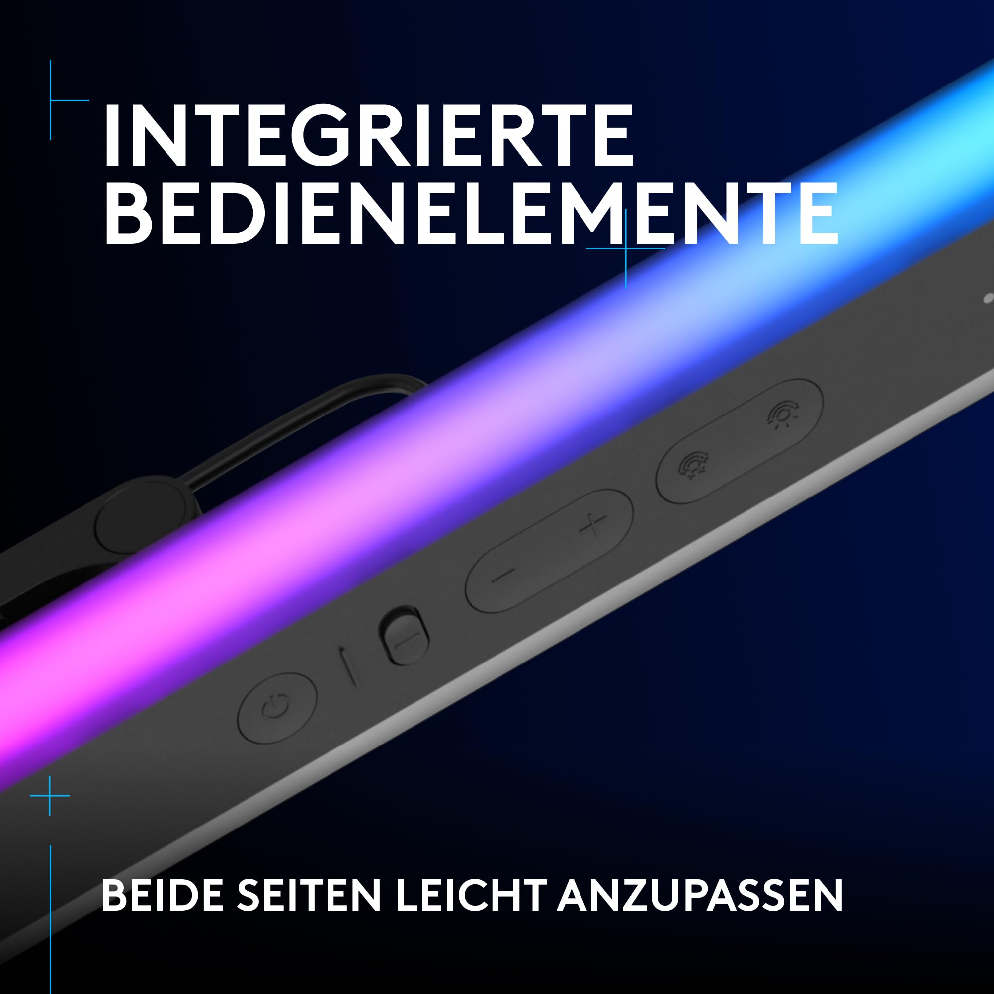 Logitech G Litra Beam LX doppelseitiges Premium-RGB-LED-Streaming-Hauptlicht mit TrueSoft, für Streaming und Broadcasting, LIGHTSYNC, Bluetooth, USB, PC/Mac – Grafit
