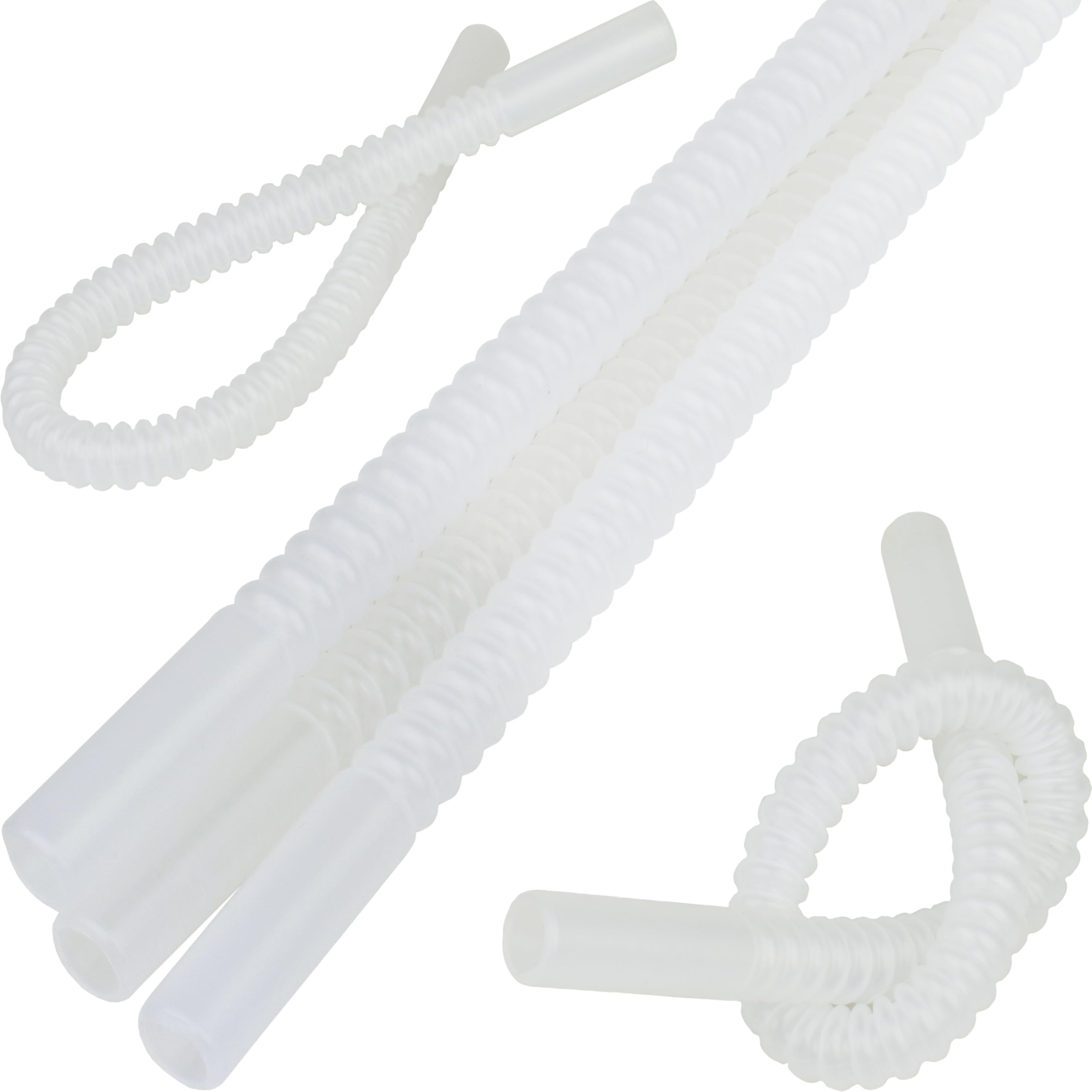 Bendable Straws - 11 inch Long Flexible Straws - Bendy Drinking Straw Reusable - 5 Pack