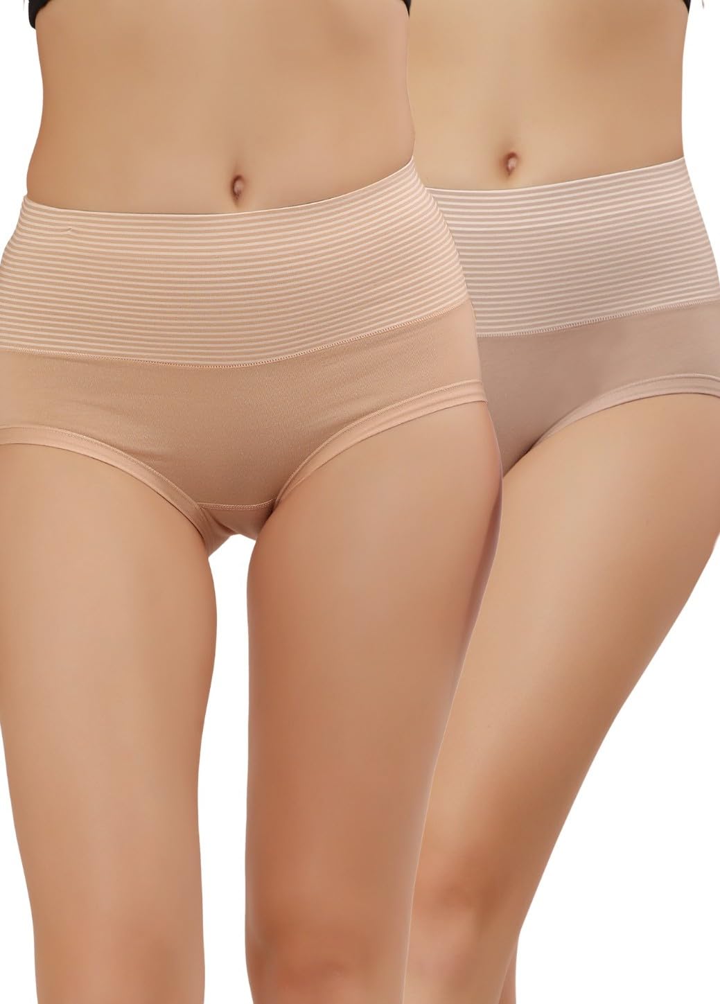 fabluk Women's Cotton High Waist Full Coverage Hipster Panty | Everyday Comfort | Breathable Cotton Spandex Blend | Sizes M, L, XL-picture-17