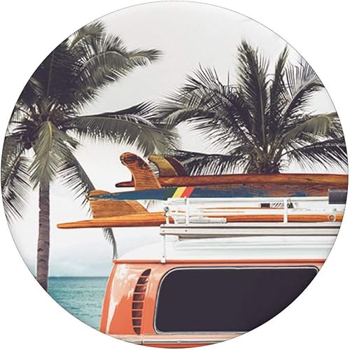 Miniatura 3 de Retro California 70s Van Beach Bum Classic Surf Vintage - PopSockets Grip and Stand for Phones and Tablets