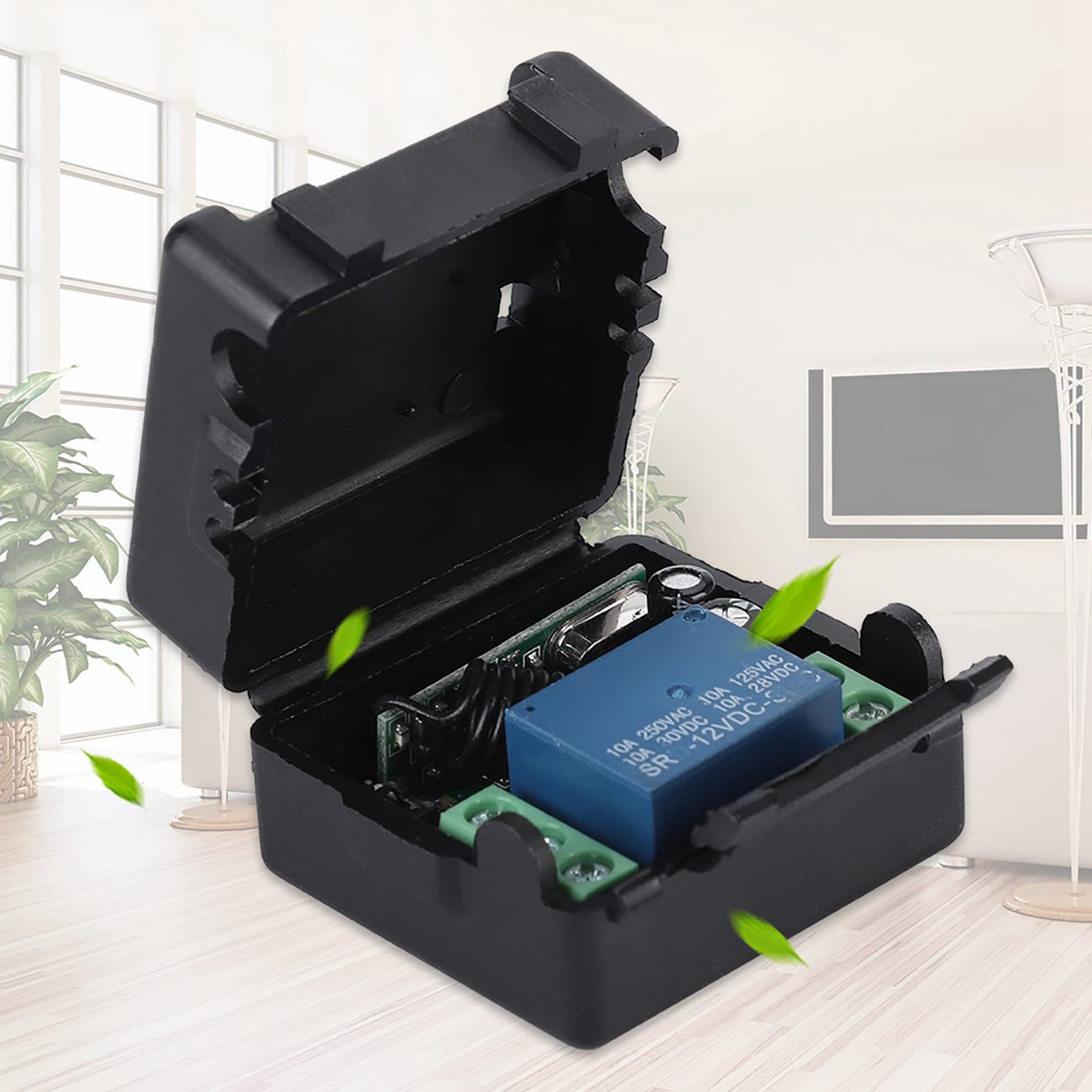 Garsent Interruptor de control remoto inteligente, interruptor de control remoto inalámbrico de una sola vía, receptor y transmisor de módulo de relé de 12 V