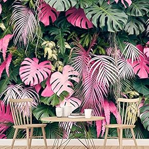 signwin Wall Mural Flowers and Leaves Removable Self-Adhesive...