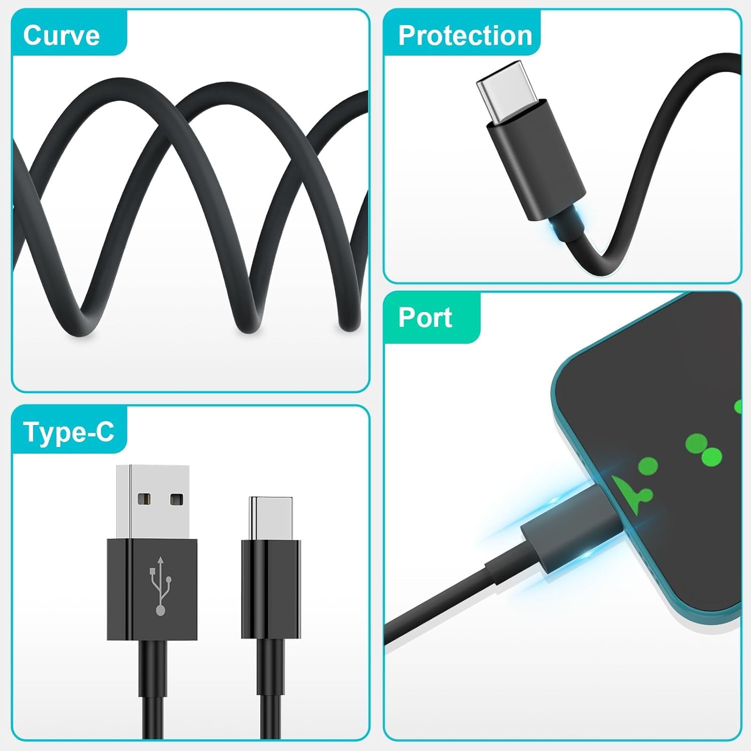 Cable Carplay para coche, cable USB A a USB C para iPhone 15/16, 15/16 Pro Max, 15/16 Plus, Airpods 4, Airpods Pro de 2ª generación, iPad 10ª generación, iPad Pro 12.9/11 Air 5ª cable de carga, cable