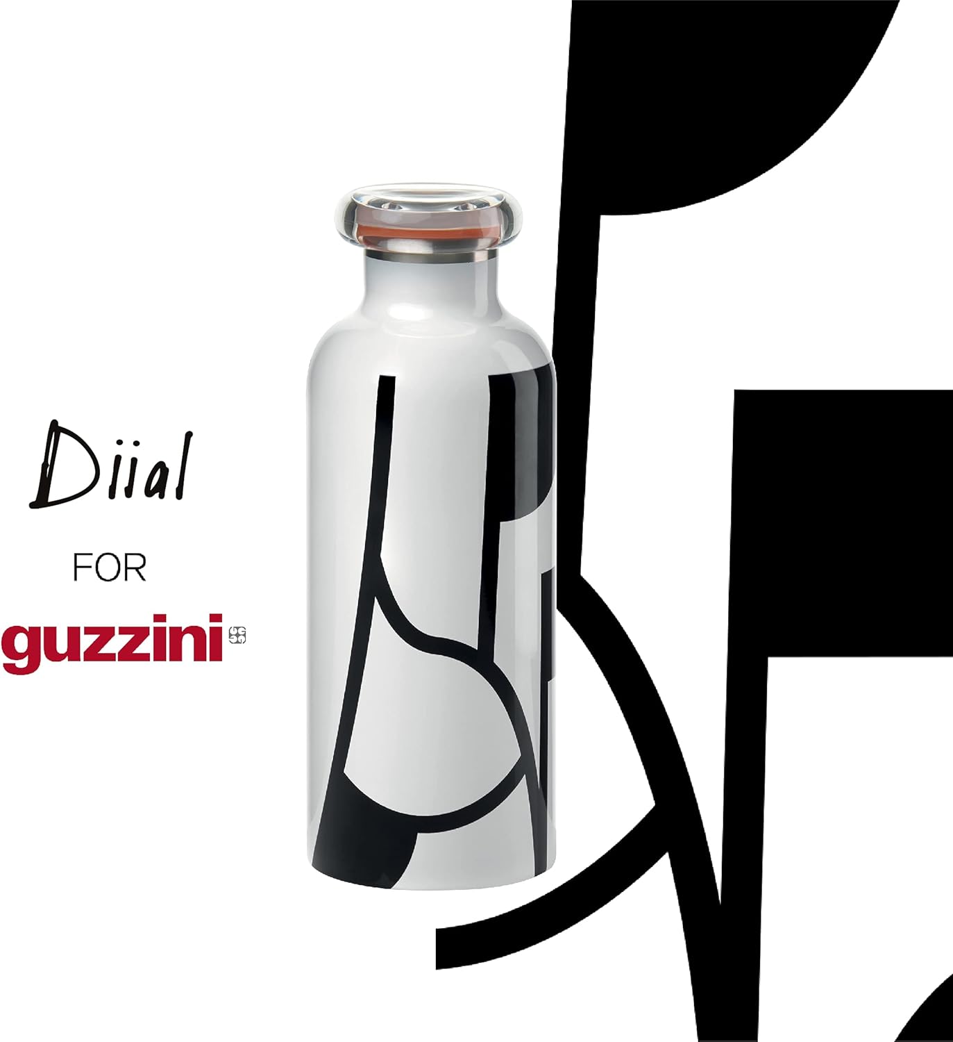 GUZZINI 1167D952 Thermo Bottle, Street Art Collection, 16.9 fl oz (500 ml) by DIIAL Mix