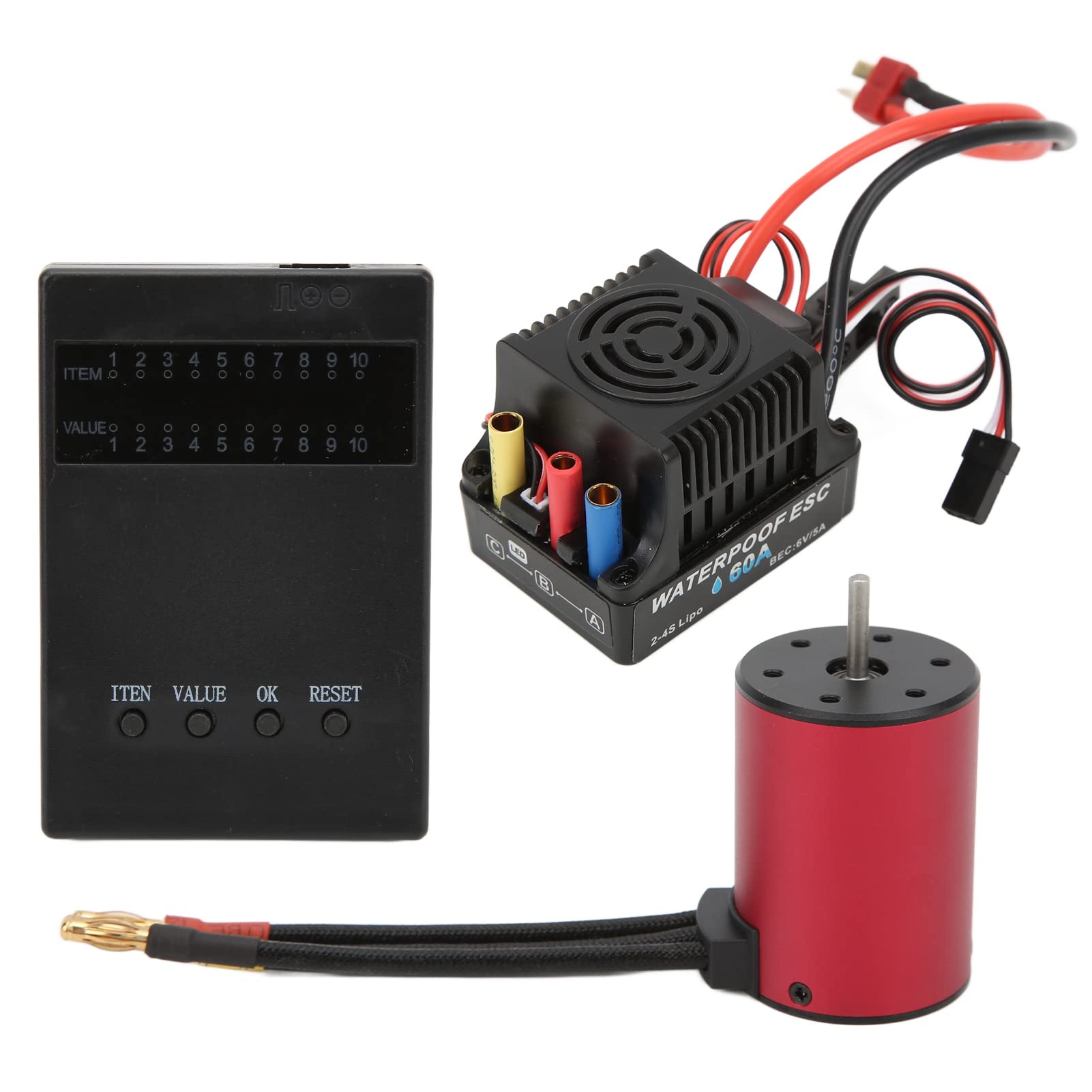 Zestaw silnika bezszczotkowego Mavaol S3650 3900KV z kartą programową 60A ESC do części do modernizacji samochodów RC 1/10