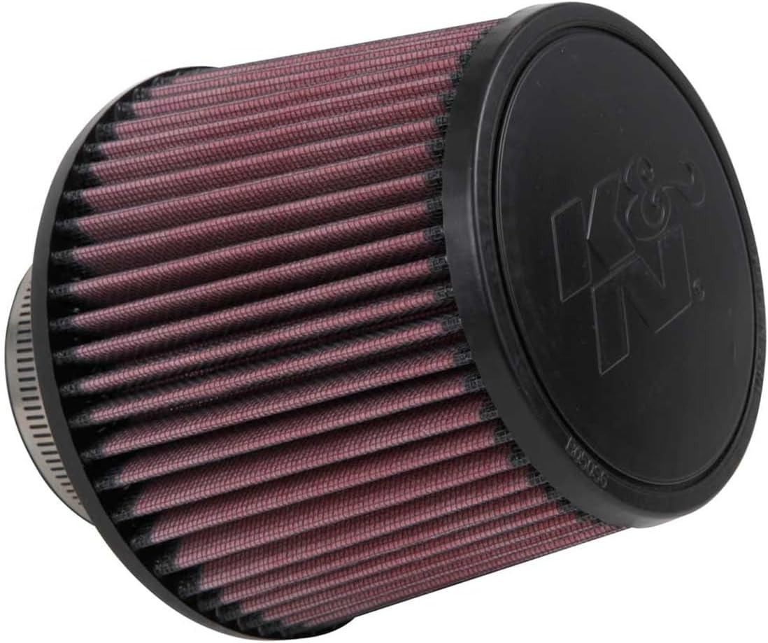 K&N High-Flow Original Lifetime Universal Clamp-On Air Filter: High Performance, Premium, Washable: Flange Diameter: 3 In, Filter Height: 5 In, Flange Length: 1.75 In, Shape: Round Tapered, RU-3570