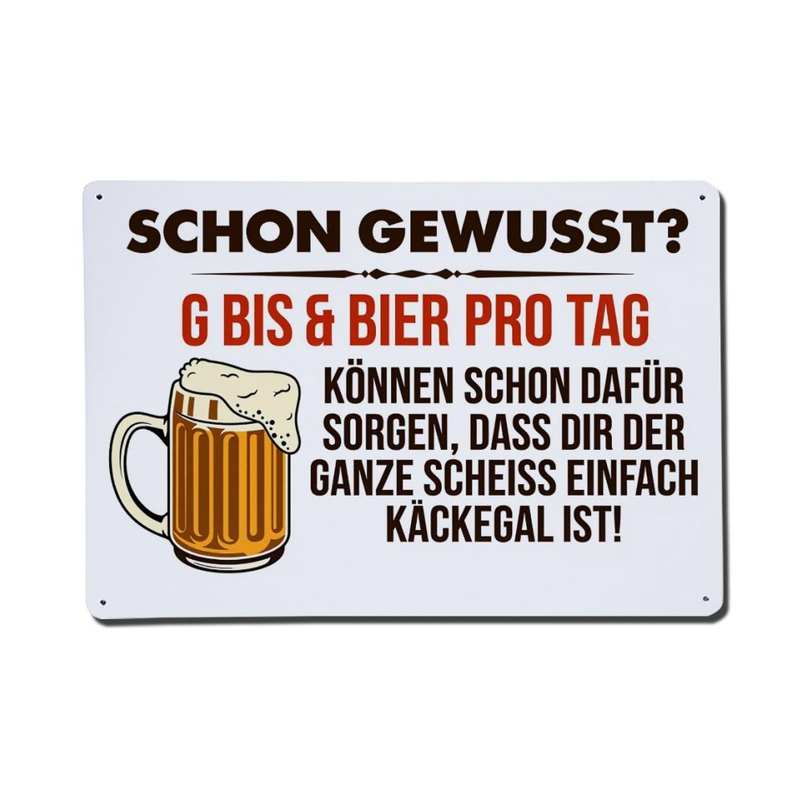 Enderetf Vintage Beer Glass Foam Beer Per Day Poop Gal Tin Sign Metal Poster, Home Bar Garage Man Cave Cafe Indoor & Outdoor Wall Decoration 8X12inches