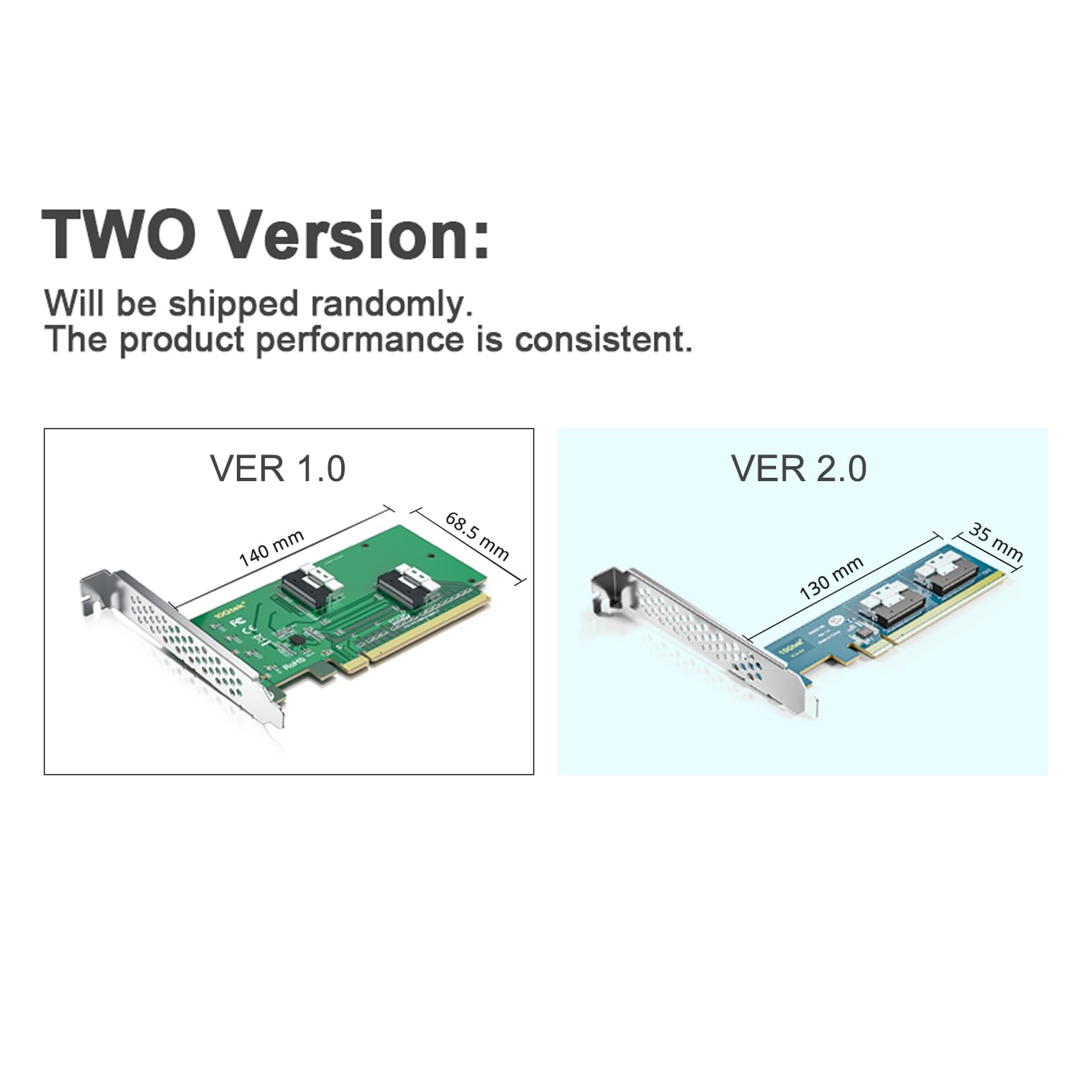 Amazon.com: PCIe 4.0 x16 to Dual SFF-8654 Adapter Card for U.2
