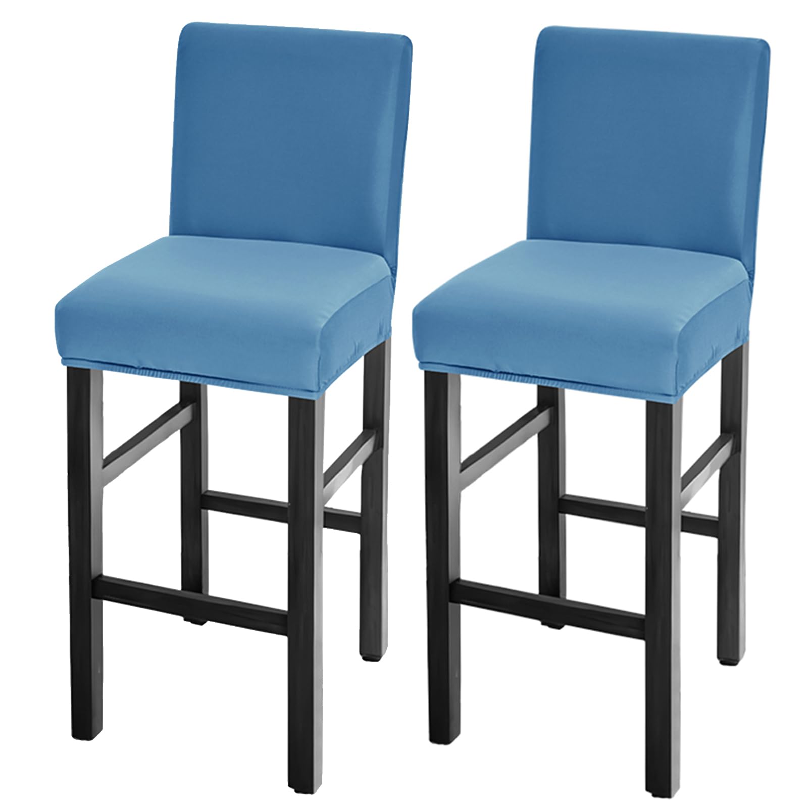 Bar Stool Covers Counter Chair Slipcovers Set of 2,Blue
