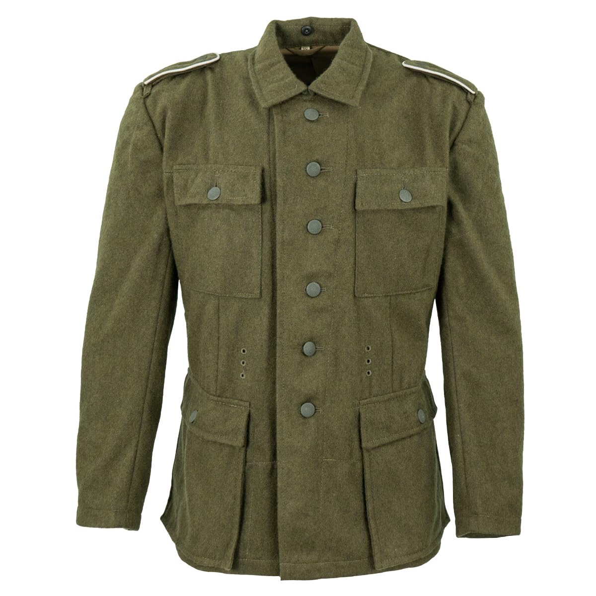 Epic Militaria Men's Replica WW2 German M43 Field Grey Long Sleeve Wool Tunic - 52 inch