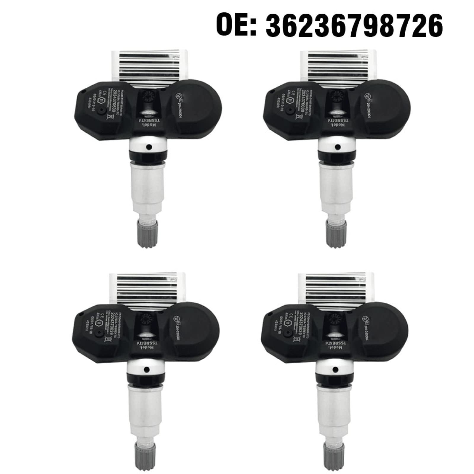 4 szt. Czujnik ciśnienia w oponach samochodowych TPMS do BMW M5 M6 2006-2010 samochód TPMS 36236798726