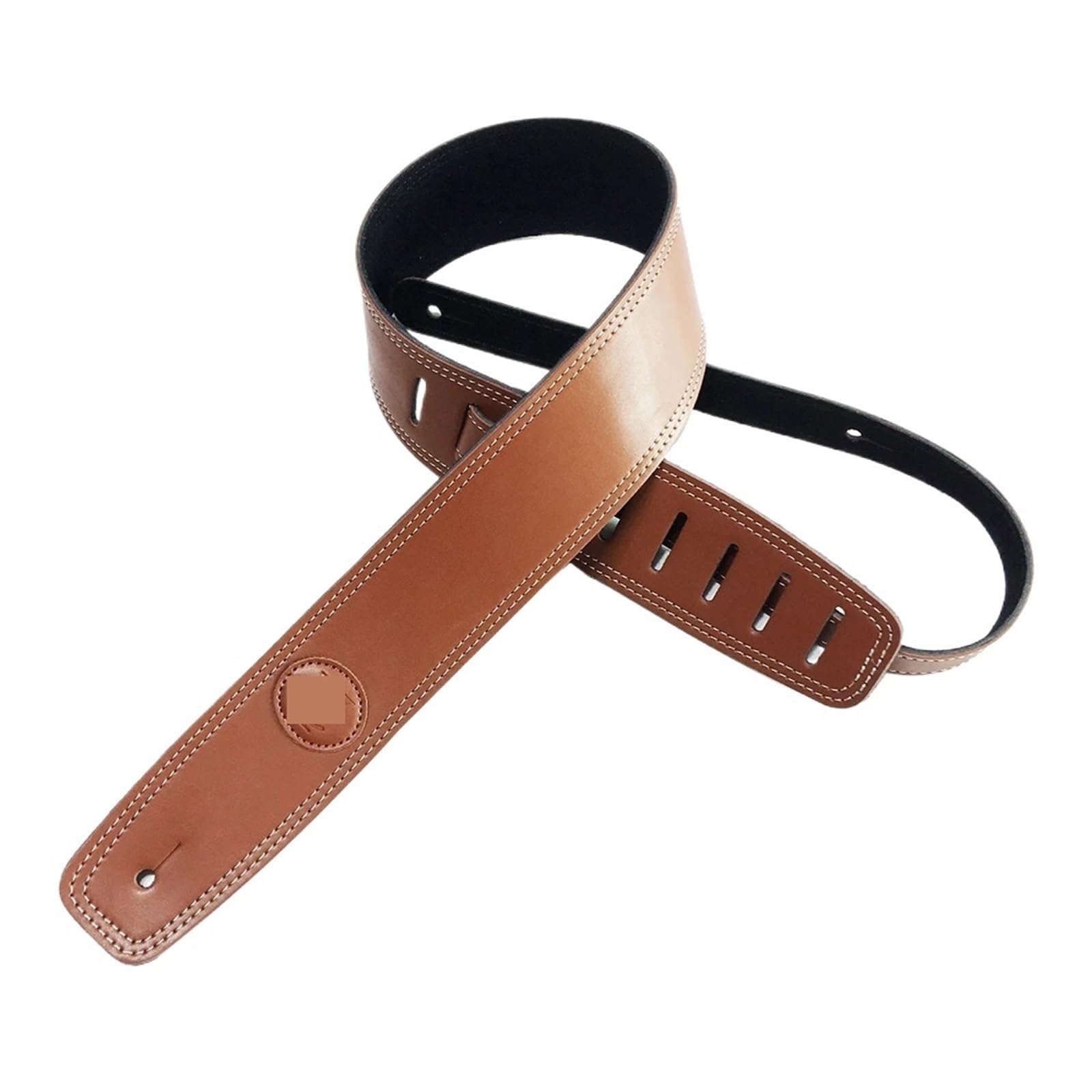 Exquisita artesanía con cableado Doble, Correa de Guitarra marrón Longitud Ajustable Compatible Todas Las Guitarras, Accesorios bajo