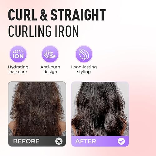 Miniatura 2 de Go Brush Pro, cepillo alisador de cabello inalámbrico, mini cepillo portátil para alisar el cabello con 3 ajustes de temperatura y pantalla LED,