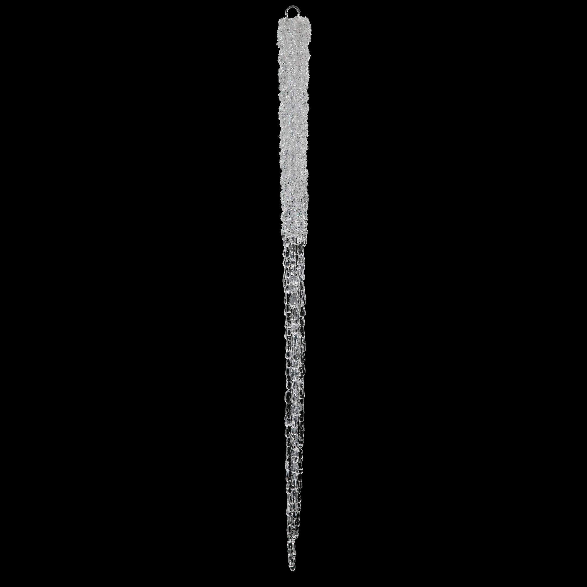 Vickerman M135936 Clear Glitter Icicle in 1/Bag, 36"