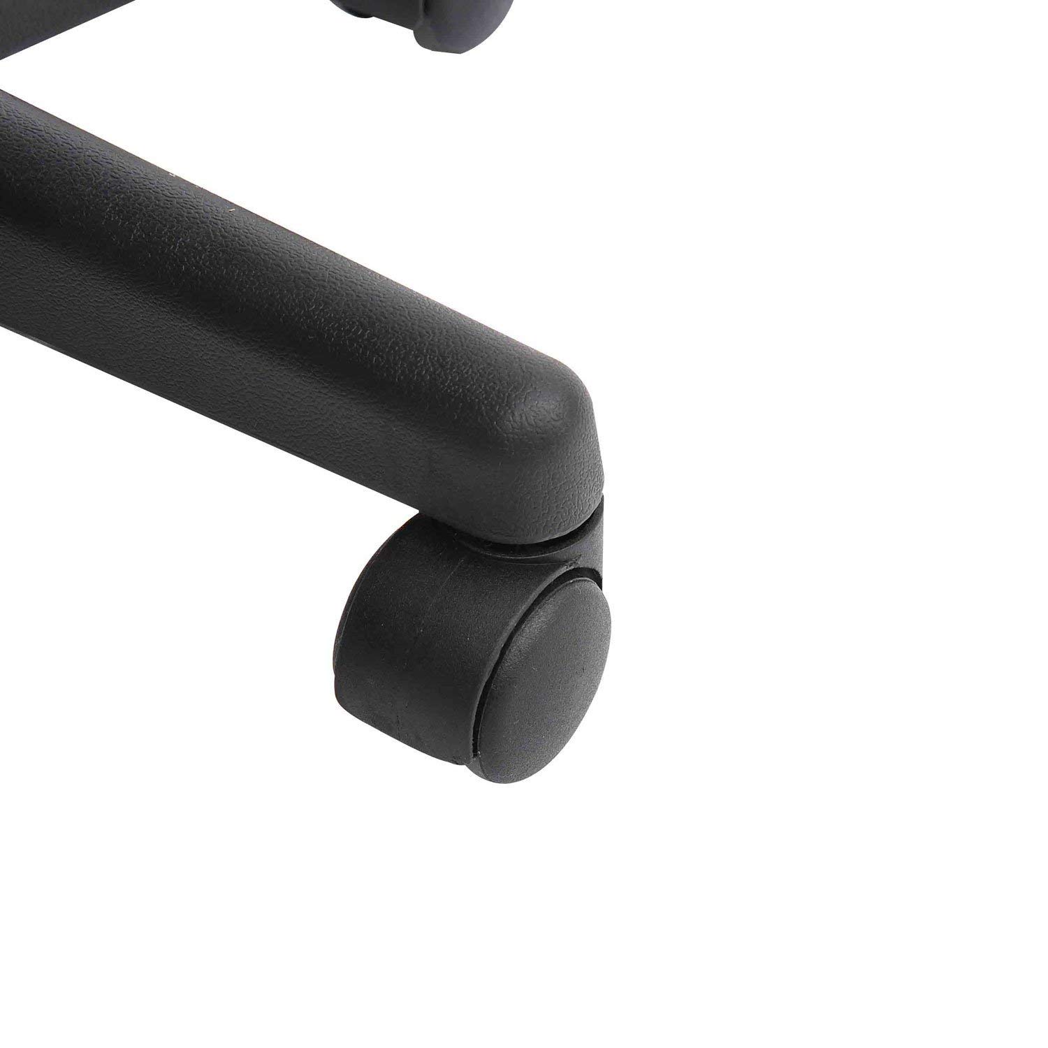 HOMCOM Tabouret à roulettes, Tabouret de Massage avec Hauteur réglable 43-55 cm et Selle Ergonomique, Chaise de Travail à roulettes pivotant 360°, pour Salon de Massage, Tatouage, Clinique, Spa, Noir