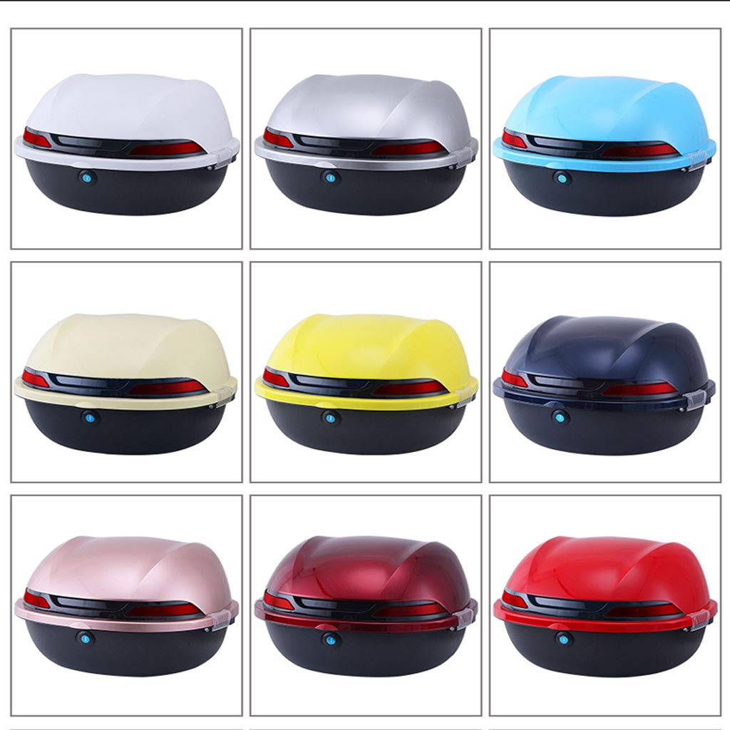 Bagażnik motocyklowy Hard Tail Bike Top Box Rack Mount Bagaż Kask Bagażnik Case Universal Scooter z Keys & Plate Różne kolory do wyboru, odpowiednie do modeli z półkami