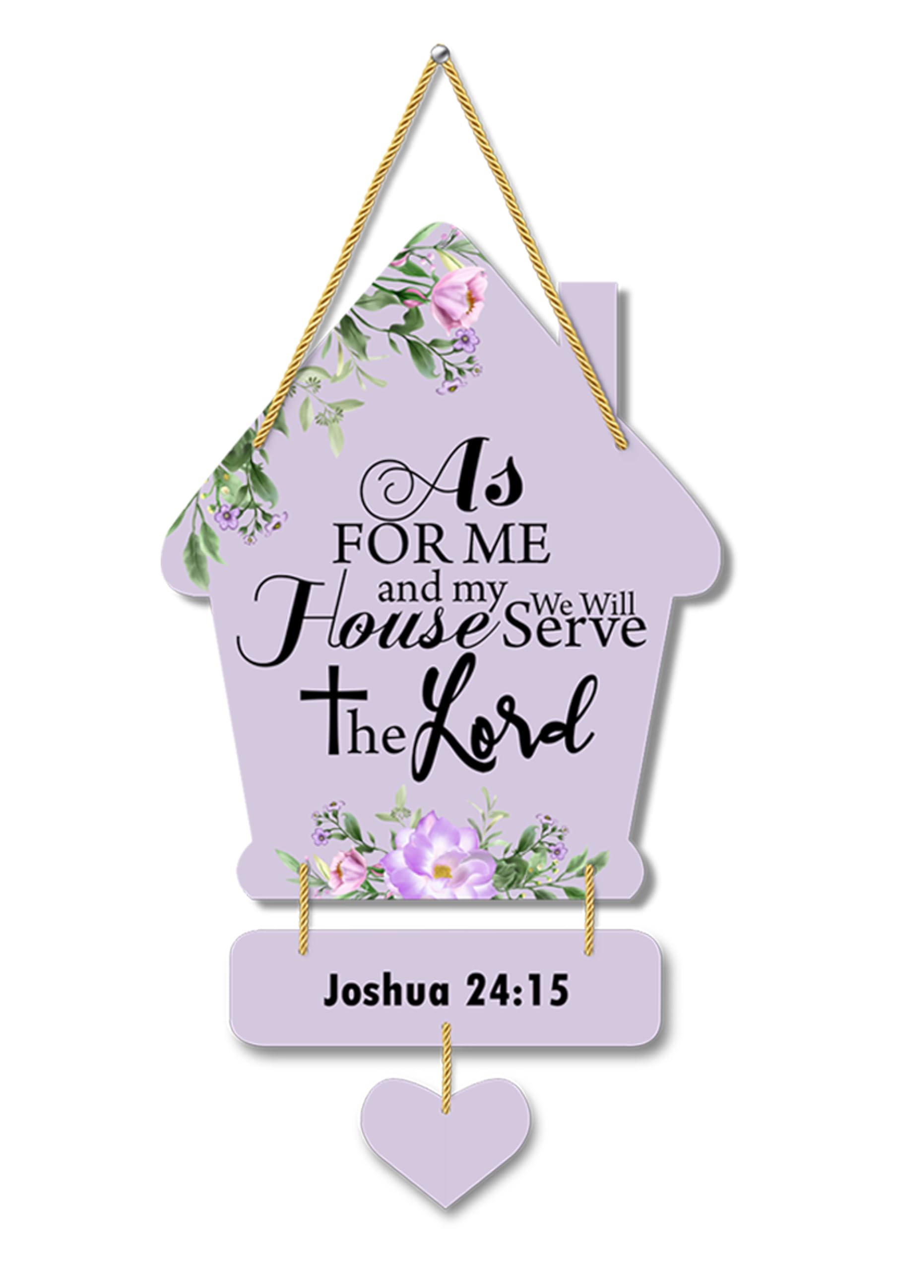 AR Creative As For Me - Bible Verse Wall Hanging For Home Decoration, Bible Quotes MDF Wooden Wall Art, Bible Verse, Home, Office Decor, Wall Wood Hanger (21 inch x 8 inch)-image-31