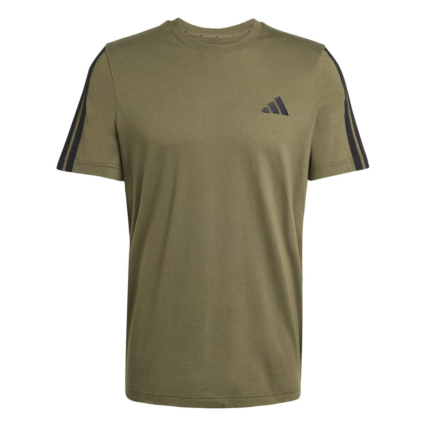 Adidas Men's Green Essentials 3-Stripes T-Shirt - Extra Large